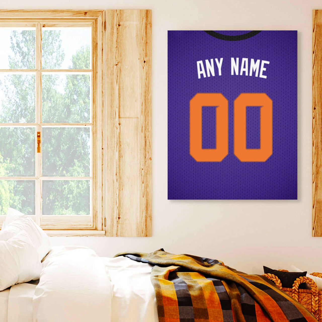 Phoenix Jersey Custom Canvas Print Wall Art for Boy Girl Men Women Basketball Personalized Canvas Art