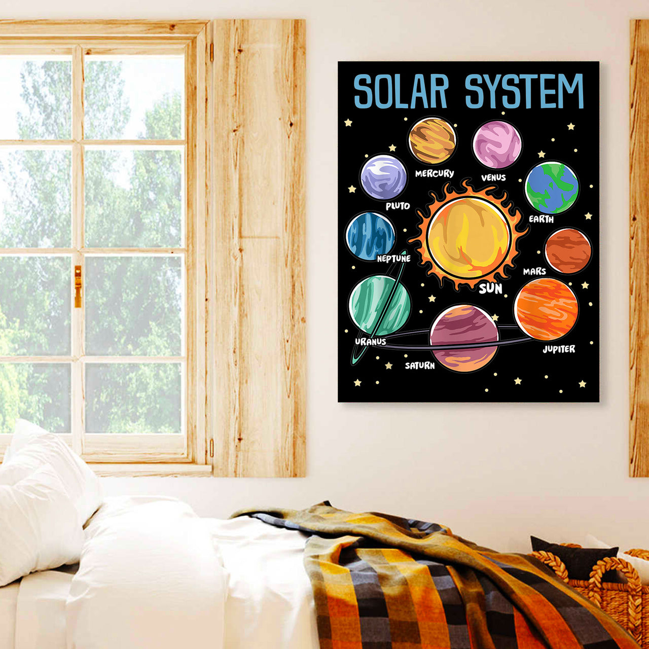 Solar System Planets Science Space Boys Girls - Matte Canvas (1.25")