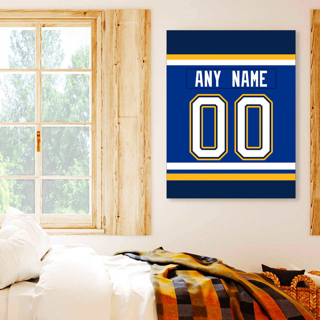 St. Louis Jersey Custom Canvas Print Wall Art for Boy Girl Men Women Hockey Personalized Canvas Art