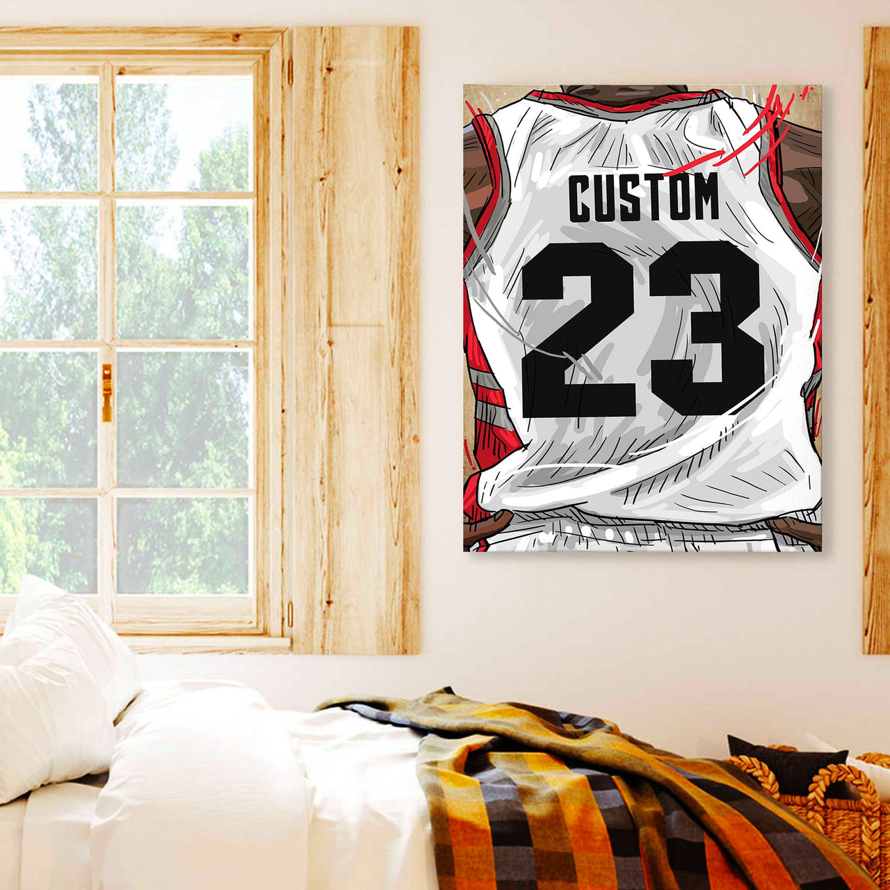 Toronto Jersey Art-Basketball Custom Personalized Canvas Print Basketball Fan 1