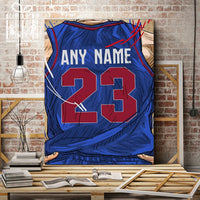 Thumbnail for Detroit Mercy Jersey Custom Canvas Print Wall Art for Boy Girl Men Women Basketball Personalized Canvas Art