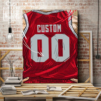 Thumbnail for Houston Cougars Jersey Custom Canvas Print Wall Art for Boy Girl Men Women Basketball Personalized Canvas Art