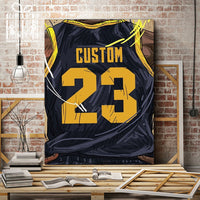 Thumbnail for Indiana Jersey Custom Canvas Print Wall Art for Boy Girl Men Women Basketball Personalized Canvas Art