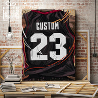 Thumbnail for Miami Hurricanes Jersey Custom Canvas Print Wall Art for Boy Girl Men Women Basketball Personalized Canvas Art