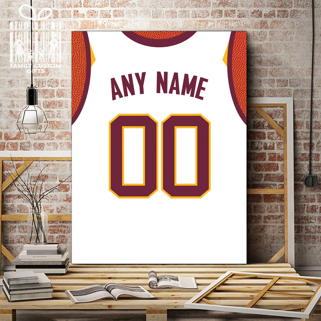 Cleveland Jersey Custom Canvas Print Wall Art for Boy Girl Men Women Basketball Personalized Canvas Art