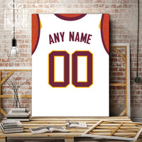 Thumbnail for Cleveland Jersey Custom Canvas Print Wall Art for Boy Girl Men Women Basketball Personalized Canvas Art