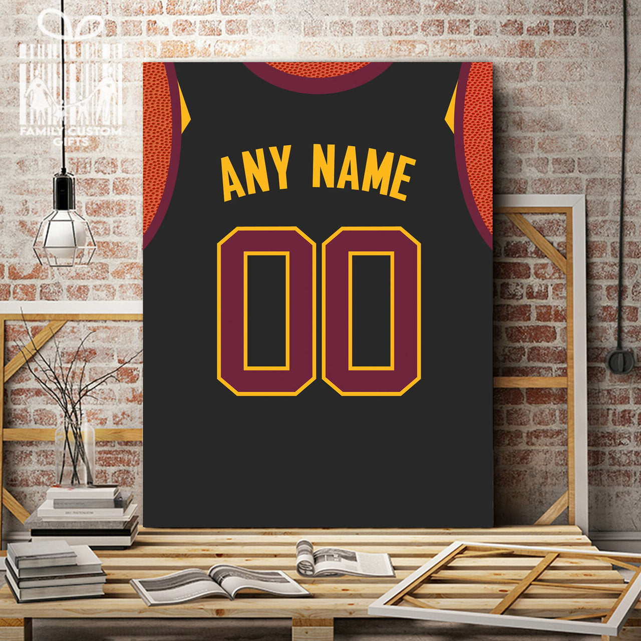 Cleveland Jersey Custom Canvas Print Wall Art for Boy Girl Men Women Basketball Personalized Canvas Art