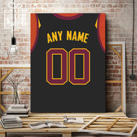 Thumbnail for Cleveland Jersey Custom Canvas Print Wall Art for Boy Girl Men Women Basketball Personalized Canvas Art