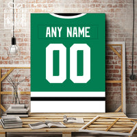 Thumbnail for Dallas Jersey Custom Canvas Print Wall Art for Boy Girl Men Women Hockey Personalized Canvas Art