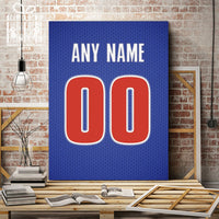 Thumbnail for Detroit Jersey Custom Canvas Print Wall Art for Boy Girl Men Women Basketball Personalized Canvas Art