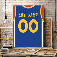 Thumbnail for Golden State Jersey Custom Canvas Print Wall Art for Boy Girl Men Women Basketball Personalized Canvas Art