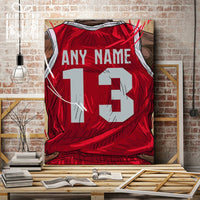 Thumbnail for Houston Cougars Jersey Custom Canvas Print Wall Art for Boy Girl Men Women Basketball Personalized Canvas Art