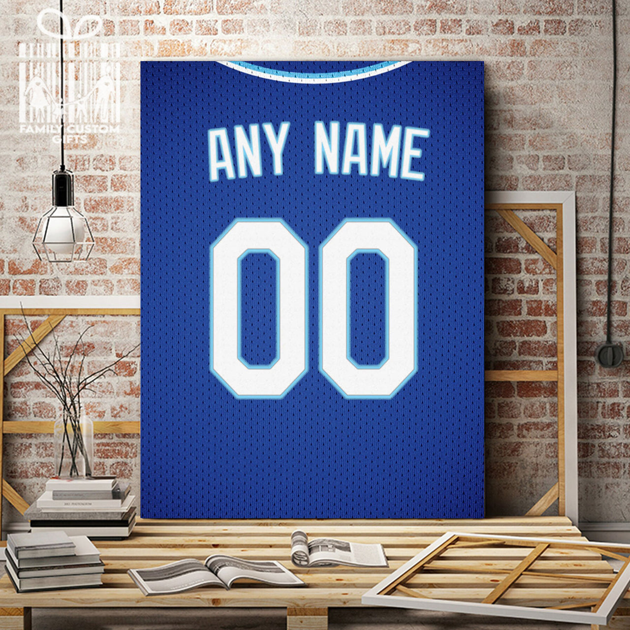 Kansas City Jersey Custom Canvas Print Wall Art for Boy Girl Men Women Baseball Personalized Canvas Art