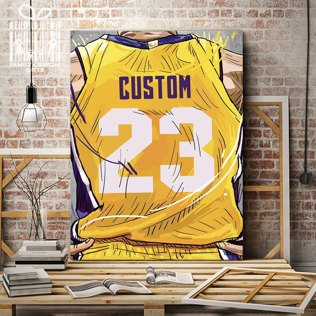 Los Angeles Clippers Jersey Custom Canvas Print Wall Art for Boy Girl Men Women Basketball Personalized Canvas Art