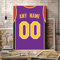 Thumbnail for Los Angeles Jersey Custom Canvas Print Wall Art for Boy Girl Men Women Basketball Personalized Canvas Art