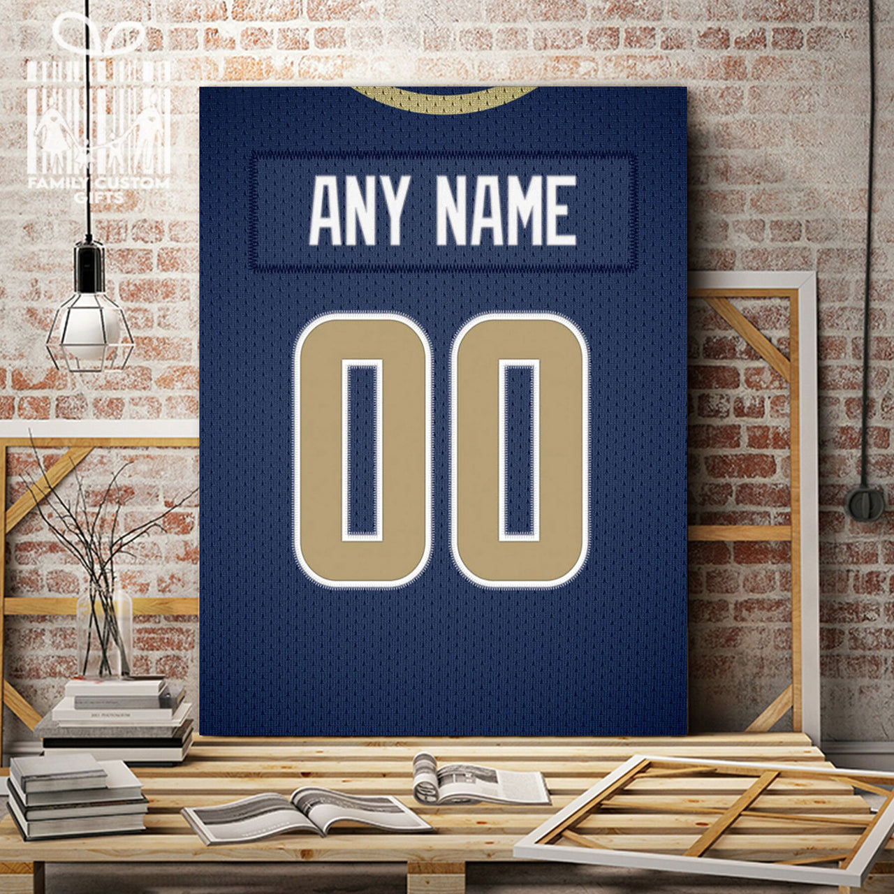 Los Angeles Jersey Custom Canvas Print Wall Art for Boy Girl Men Women Football Personalized Canvas Art