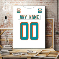 Thumbnail for Miami Jersey Custom Canvas Print Wall Art for Boy Girl Men Women Football Personalized Canvas Art