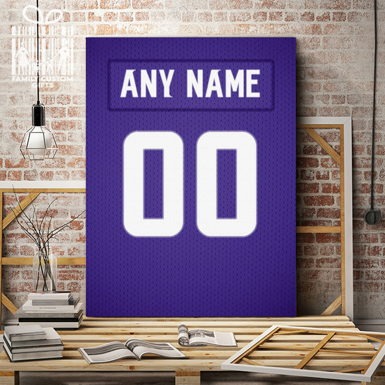 Minnesota Jersey Custom Canvas Print Wall Art for Boy Girl Men Women Football Personalized Canvas Art