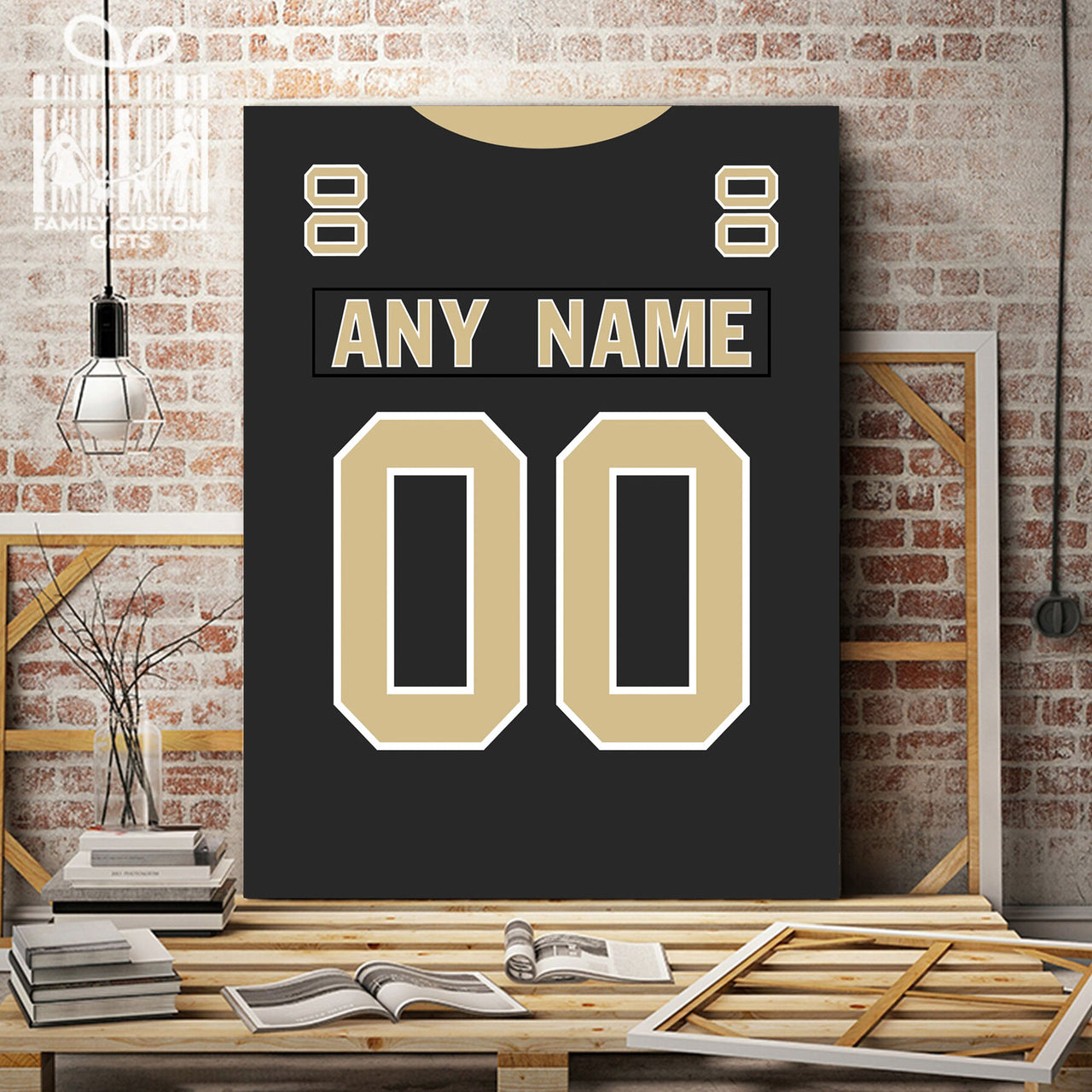 New Orleans Jersey Custom Canvas Print Wall Art for Boy Girl Men Women Football Personalized Canvas Art