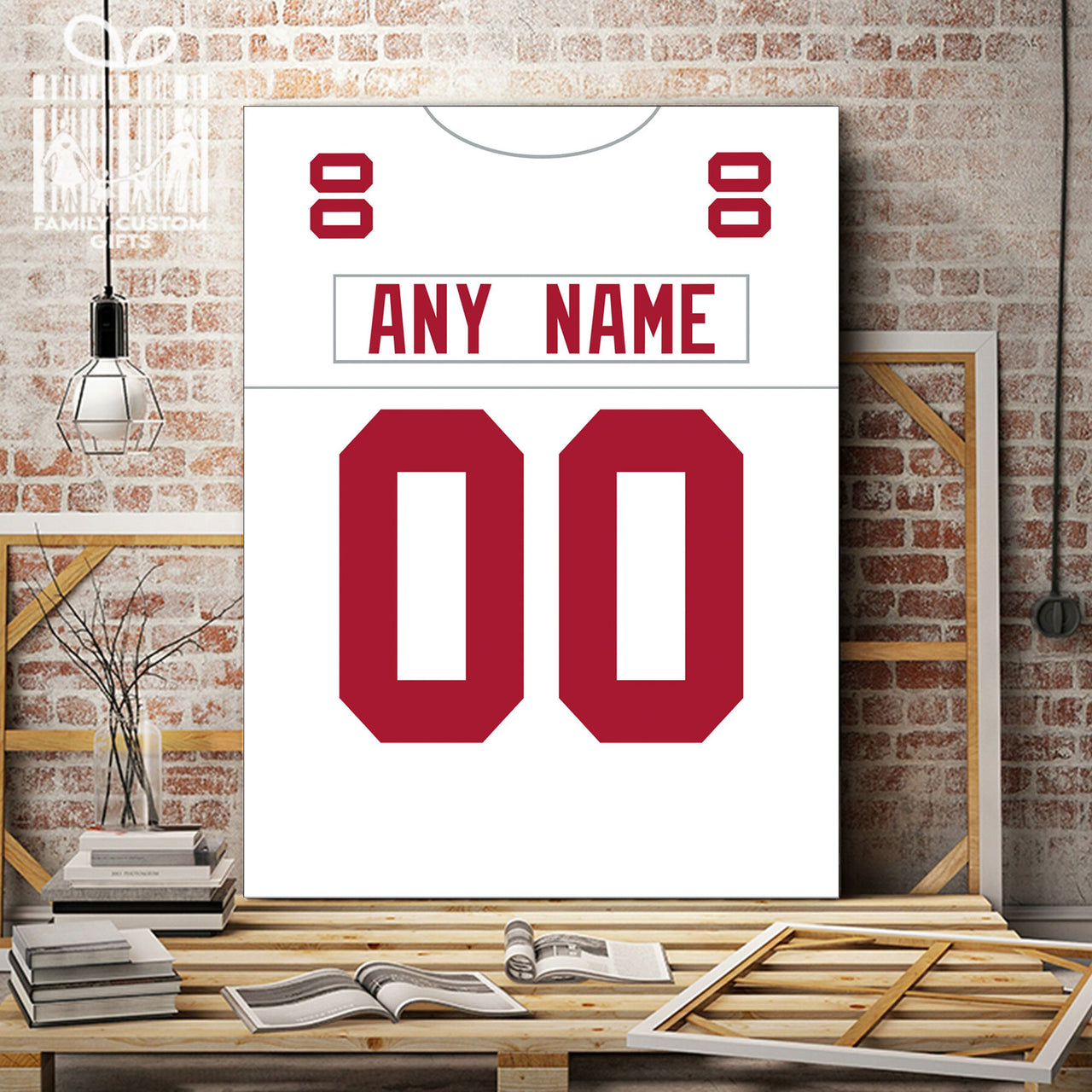 New York Jersey Custom Canvas Print Wall Art for Boy Girl Men Women Football Personalized Canvas Art