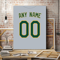 Thumbnail for Oakland Jersey Custom Canvas Print Wall Art for Boy Girl Men Women Baseball Personalized Canvas Art