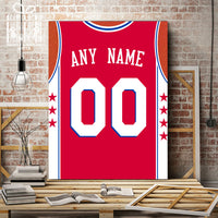 Thumbnail for Philadelphia Jersey Custom Canvas Print Wall Art for Boy Girl Men Women Basketball Personalized Canvas Art