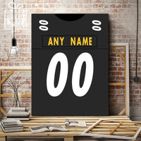 Thumbnail for Pittsburgh Jersey Custom Canvas Print Wall Art for Boy Girl Men Women American Football Personalized Canvas Art