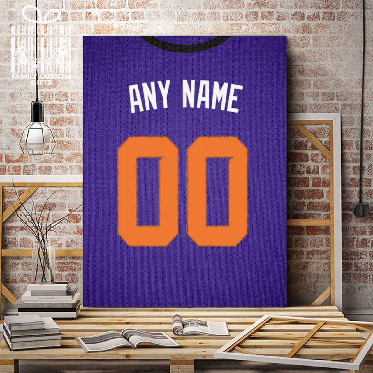 Phoenix Jersey Custom Canvas Print Wall Art for Boy Girl Men Women Basketball Personalized Canvas Art