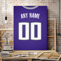 Thumbnail for Sacramento Jersey Custom Canvas Print Wall Art for Boy Girl Men Women Basketball Personalized Canvas Art