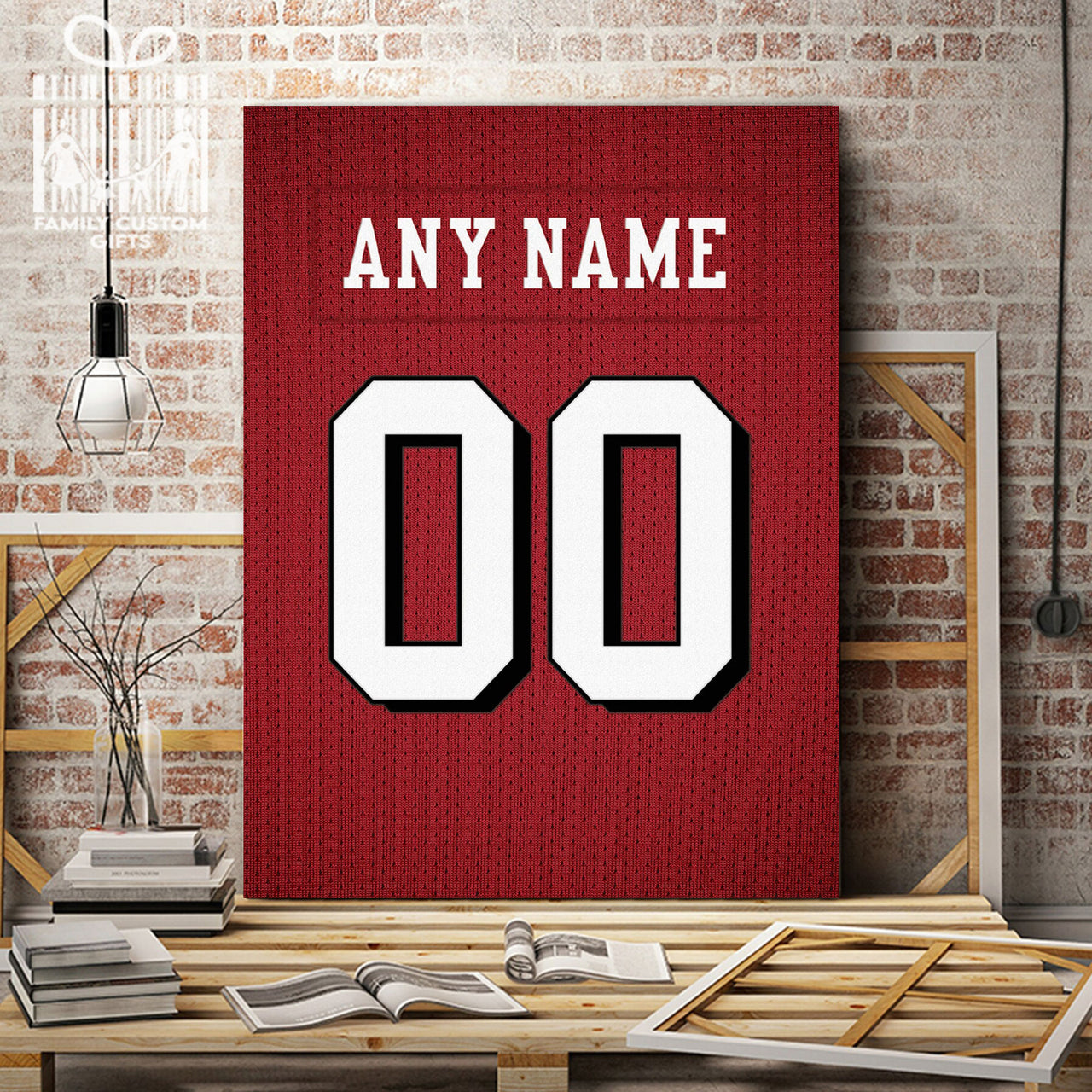 San Francisco Jersey Custom Canvas Print Wall Art for Boy Girl Men Women Football Personalized Canvas Art