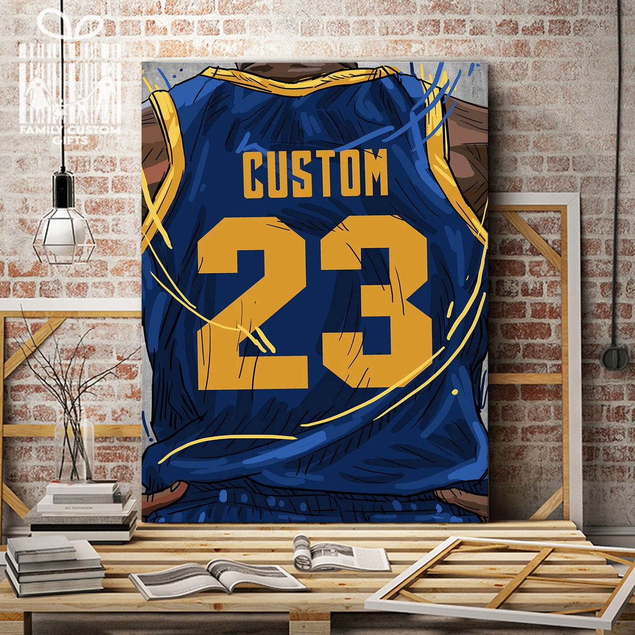 San Francisco Dons Jersey Custom Canvas Print Wall Art for Boy Girl Men Women Basketball Personalized Canvas Art