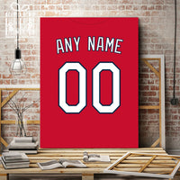 Thumbnail for St. Louis Jersey Custom Canvas Print Wall Art for Boy Girl Men Women Baseball Personalized Canvas Art