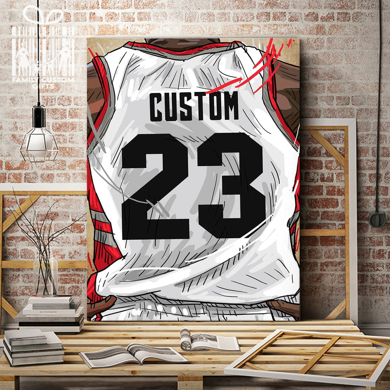 Toronto Jersey Art-Basketball Custom Personalized Canvas Print Basketball Fan 1