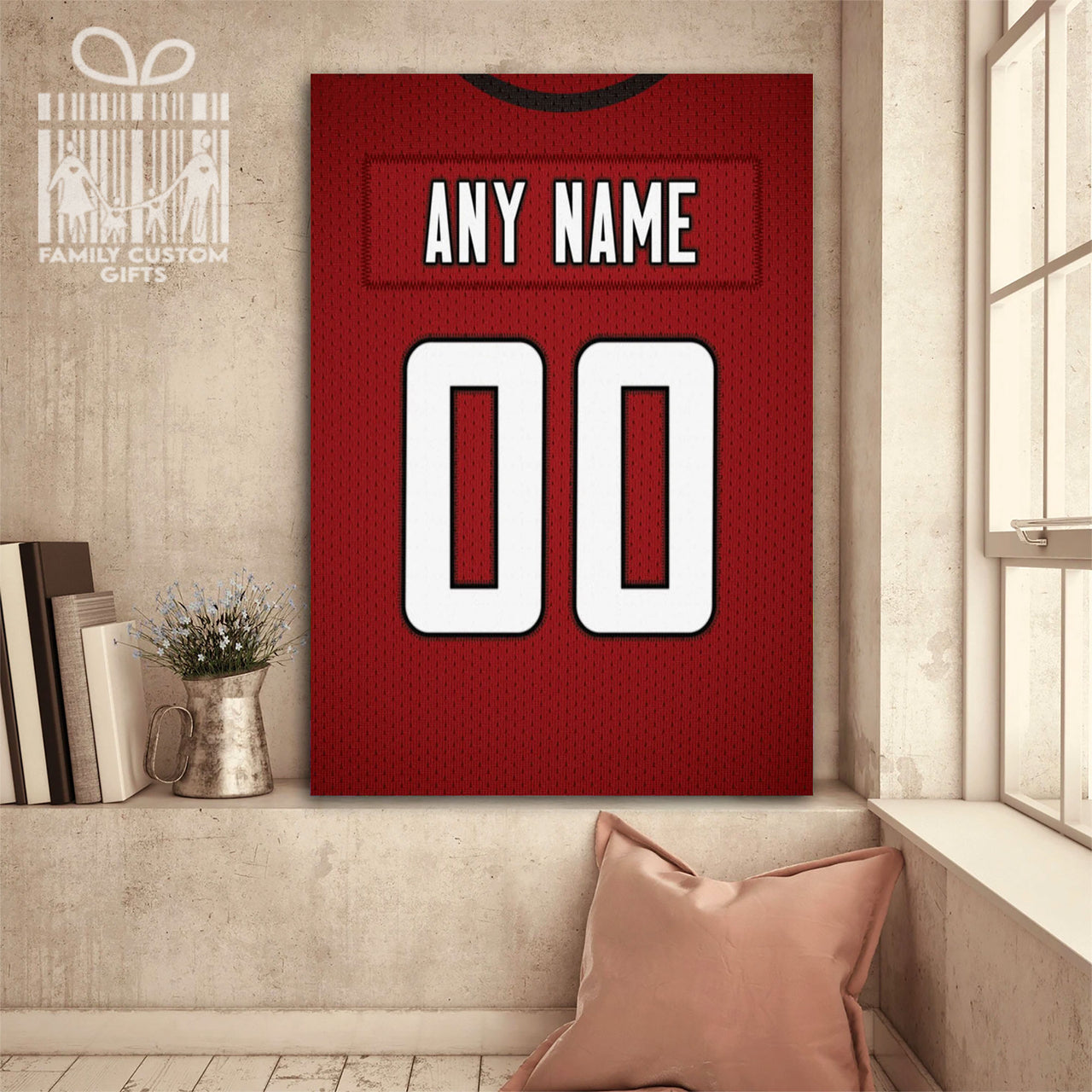 Atlanta Jersey Custom Canvas Print Wall Art for Boy Girl Men Women Football Personalized Canvas Art