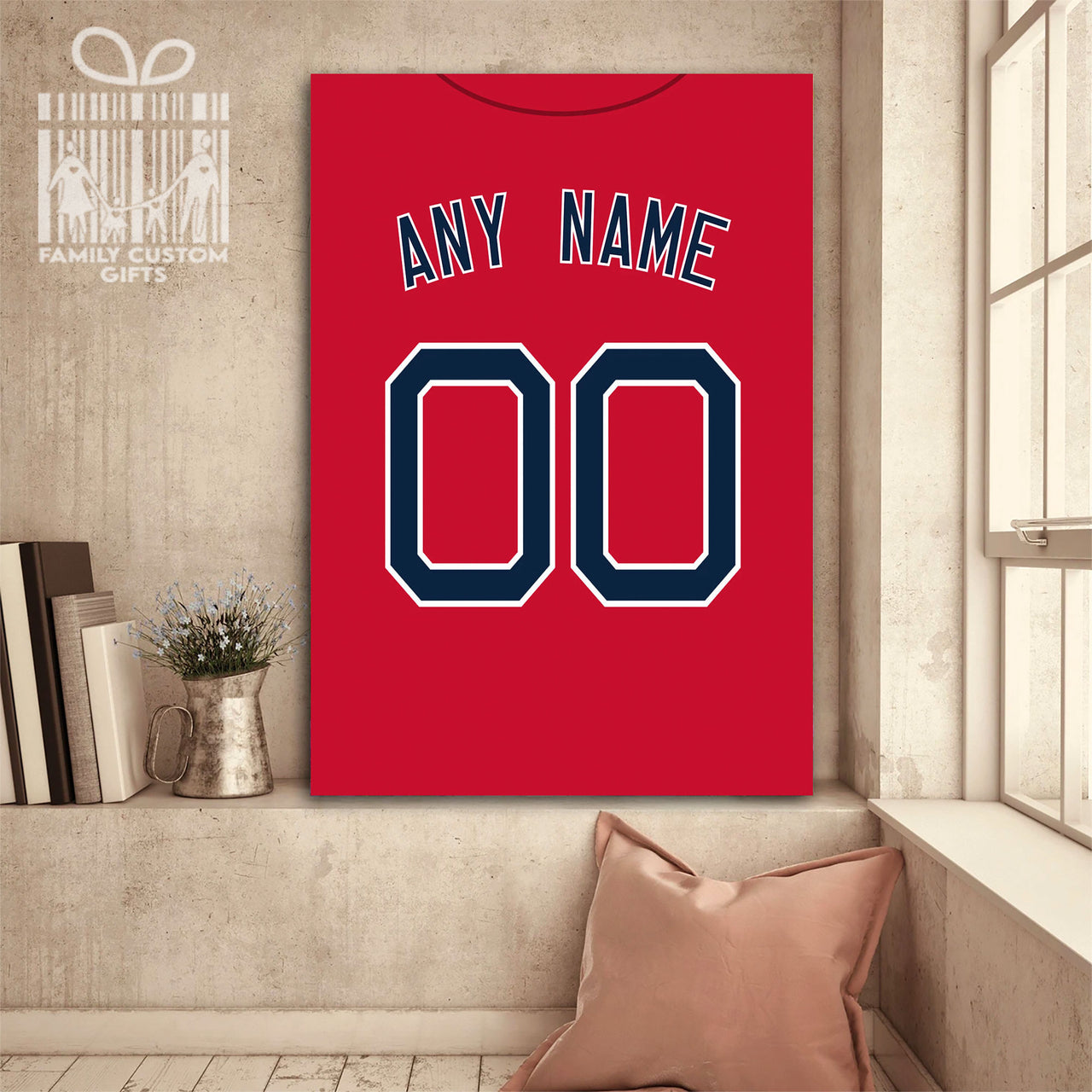 Red Sox Womens Customized Red Jersey
