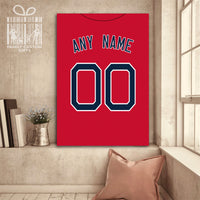 Thumbnail for Boston Jersey Custom Canvas Print Wall Art for Boy Girl Men Women Baseball Personalized Canvas Art