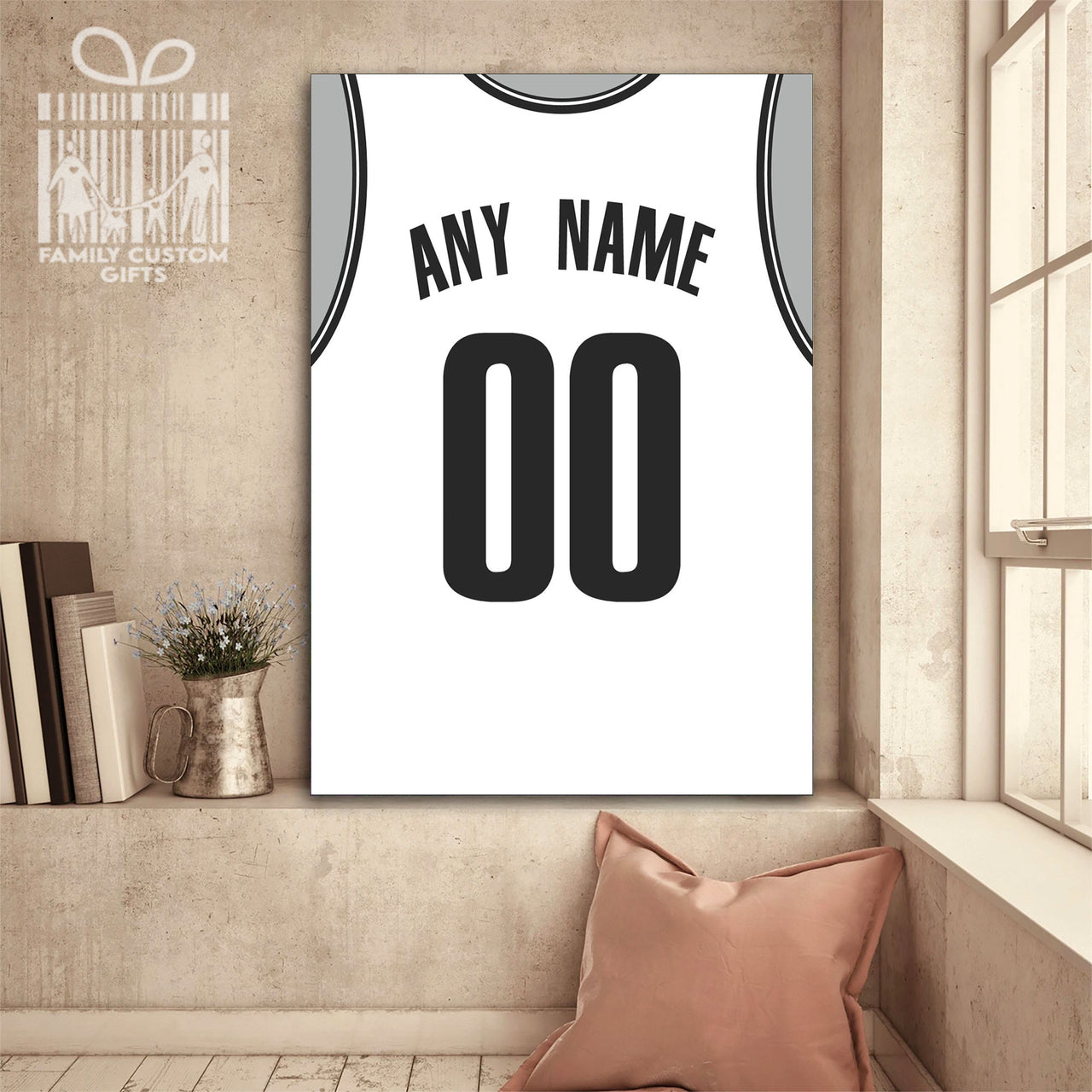 Basketball Jersey Personalized Throw Pillow