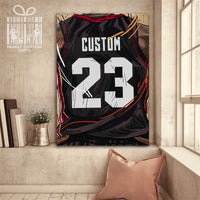 Thumbnail for Miami Hurricanes Jersey Custom Canvas Print Wall Art for Boy Girl Men Women Basketball Personalized Canvas Art