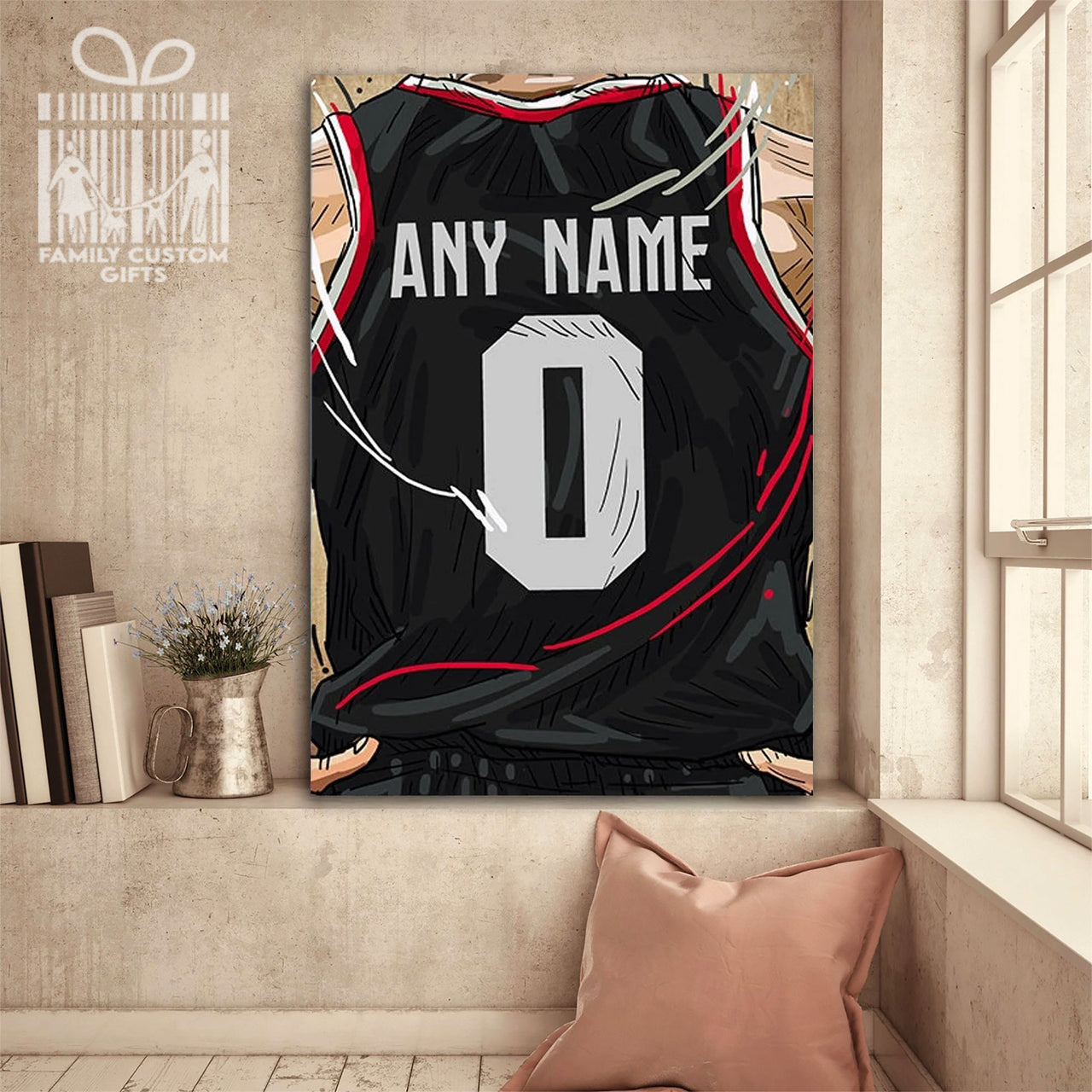 Portland Trail Blazers Jersey Custom Canvas Print Wall Art for Boy Girl Men Women Basketball Personalized Canvas Art