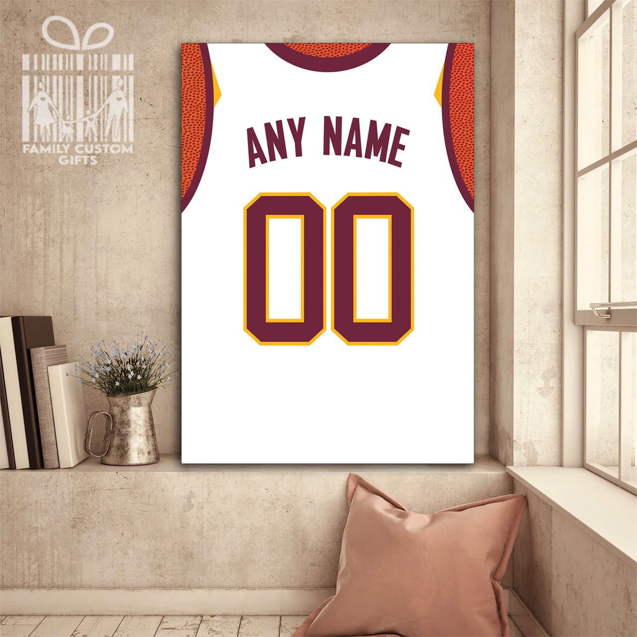 Cleveland Jersey Custom Canvas Print Wall Art for Boy Girl Men Women Basketball Personalized Canvas Art