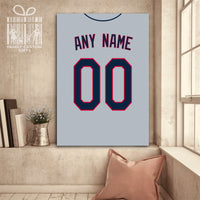 Thumbnail for Cleveland Jersey Custom Canvas Print Wall Art for Boy Girl Men Women Baseball Personalized Canvas Art