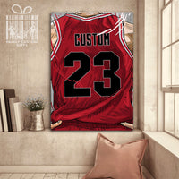 Thumbnail for Chicago Jersey Custom Canvas Print Wall Art for Boy Girl Men Women Basketball Personalized Canvas Art