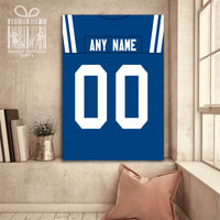 Thumbnail for Indianapolis Jersey Custom Canvas Print Wall Art for Boy Girl Men Women Football Personalized Canvas Art