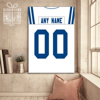 Thumbnail for Indianapolis Jersey Custom Canvas Print Wall Art for Boy Girl Men Women Football Personalized Canvas Art