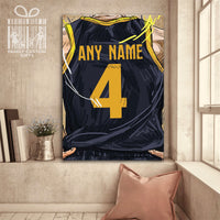 Thumbnail for Indiana Jersey Custom Canvas Print Wall Art for Boy Girl Men Women Basketball Personalized Canvas Art