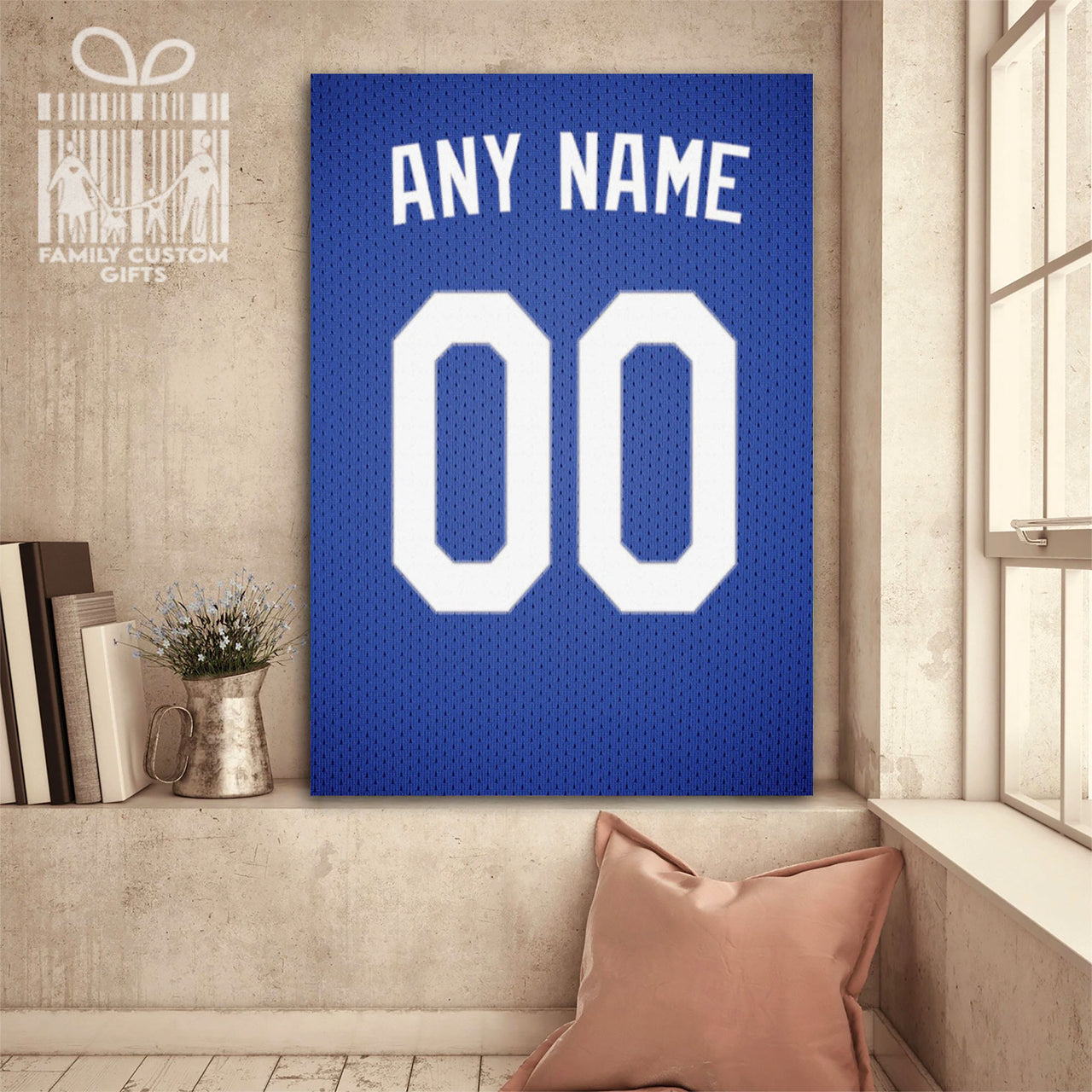 Los Angeles Jersey Custom Canvas Print Wall Art for Boy Girl Men Women Baseball Personalized Canvas Art