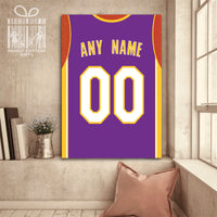 Thumbnail for Los Angeles Jersey Custom Canvas Print Wall Art for Boy Girl Men Women Basketball Personalized Canvas Art