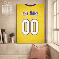 Thumbnail for Los Angeles Jersey Custom Canvas Print Wall Art for Boy Girl Men Women Basketball Personalized Canvas Art