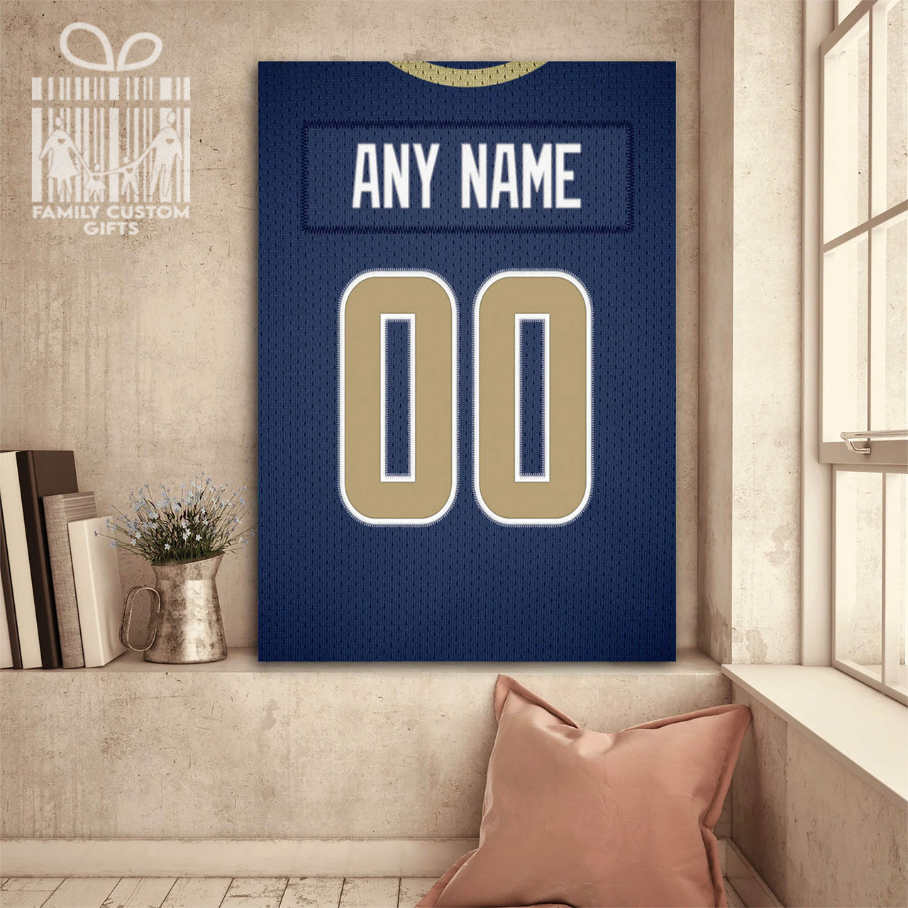 Los Angeles Jersey Custom Canvas Print Wall Art for Boy Girl Men Women Football Personalized Canvas Art