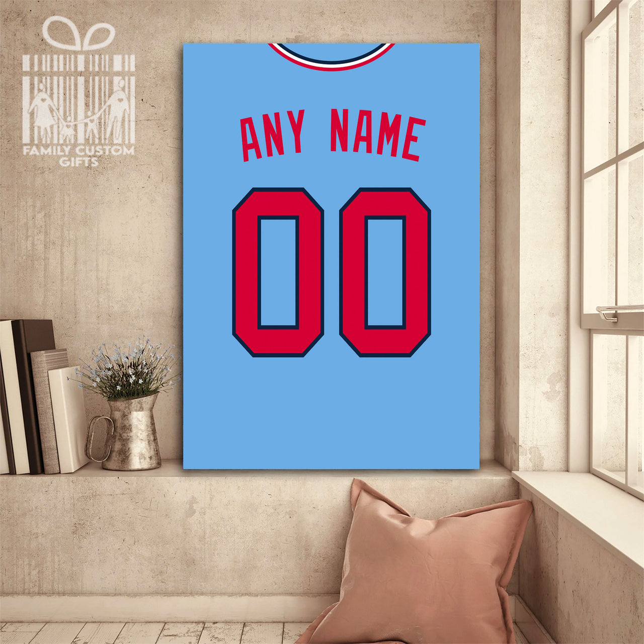 Minnesota Jersey Custom Canvas Print Wall Art for Boy Girl Men Women Baseball Personalized Canvas Art